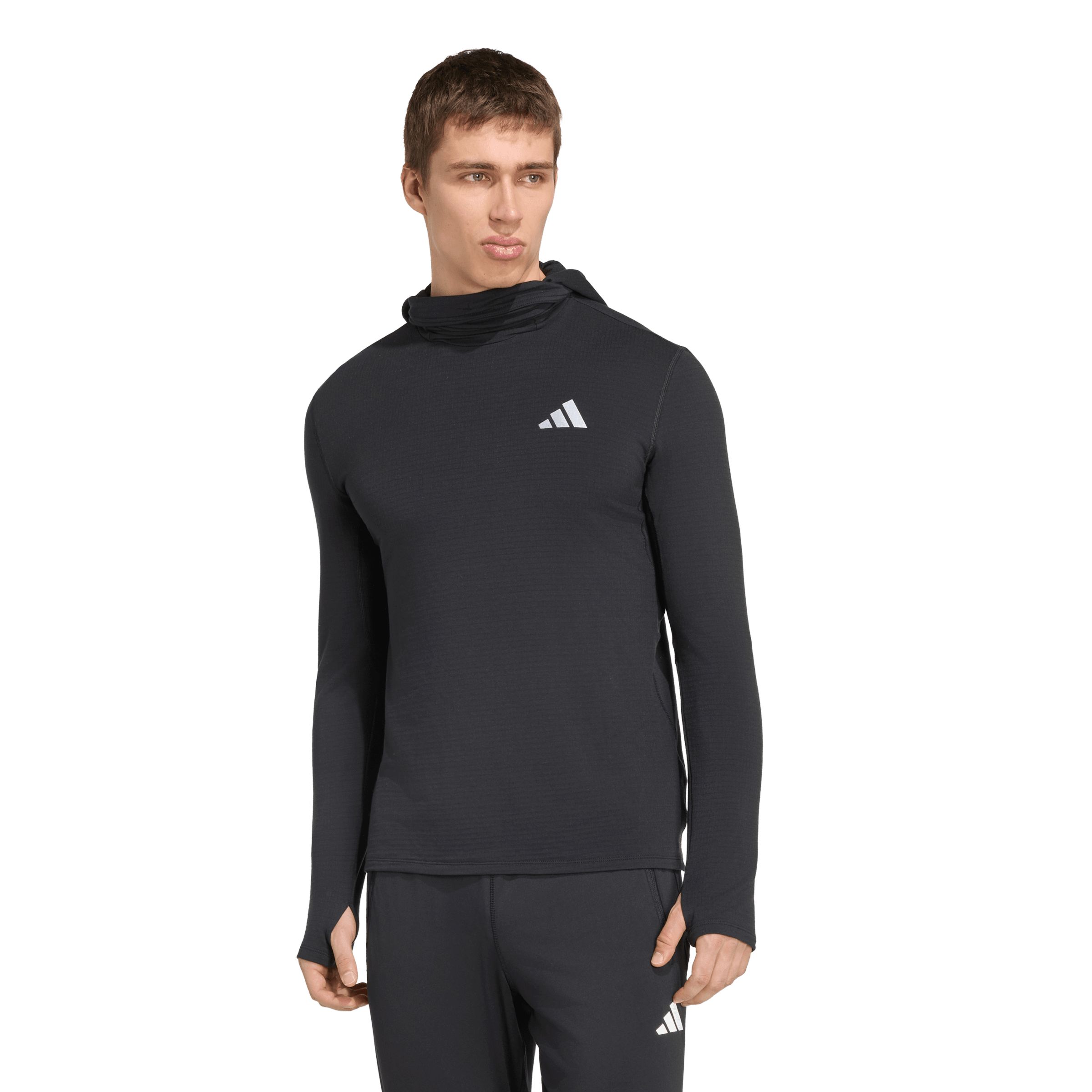 adidas Men's Run 365 Warm Long Sleeve Track Top with Balaclava