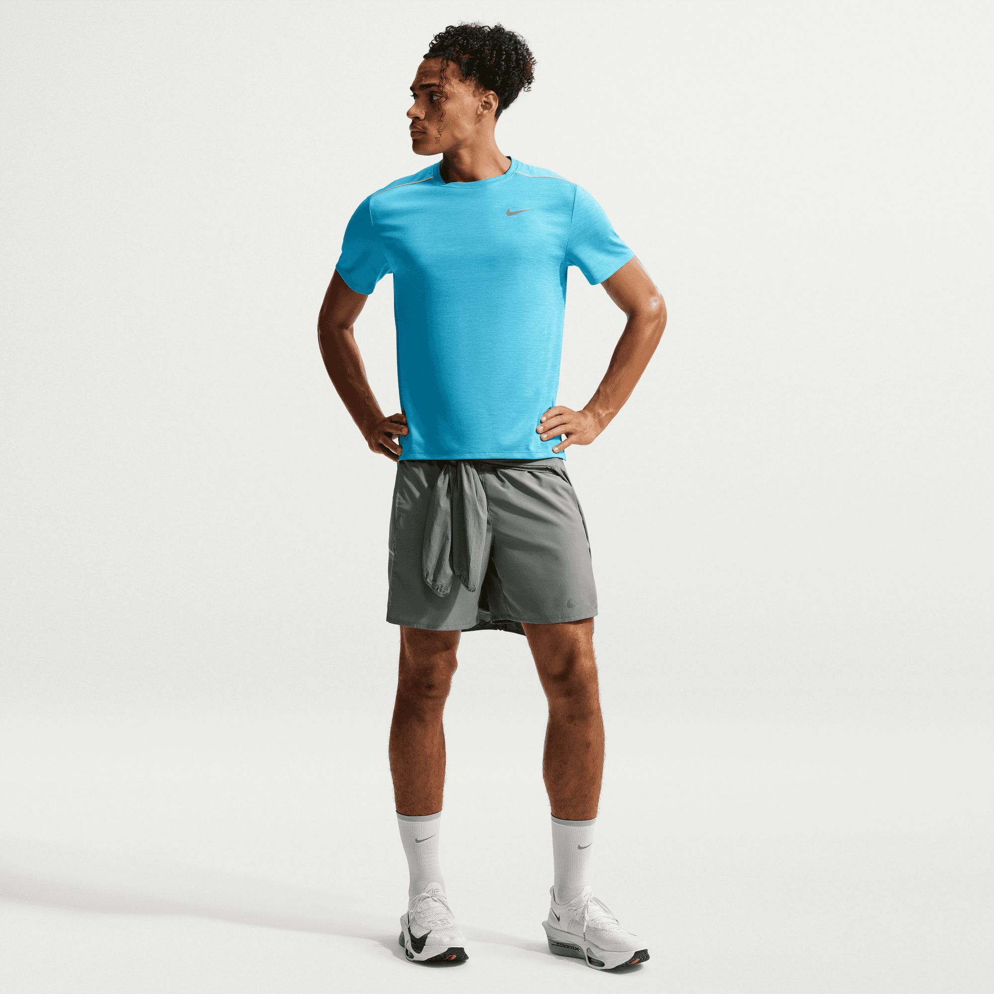 Nike Men's Dri-fit Miler 2 Lightweight Short Sleeve Workout T-shirt