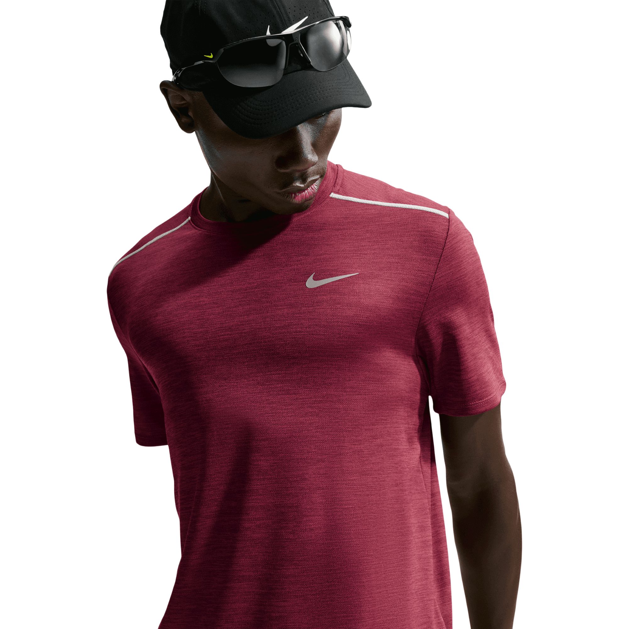Nike Men's Dri-fit Miler 2 Lightweight Short Sleeve Workout T-shirt