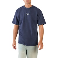 Reebok Men's Washed Oversized Garment-Washed Casual T-shirt