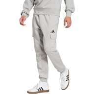 adidas Men's Essentials FeelCozy Fleece Cargo Jogger Pants Front_Angled_Left