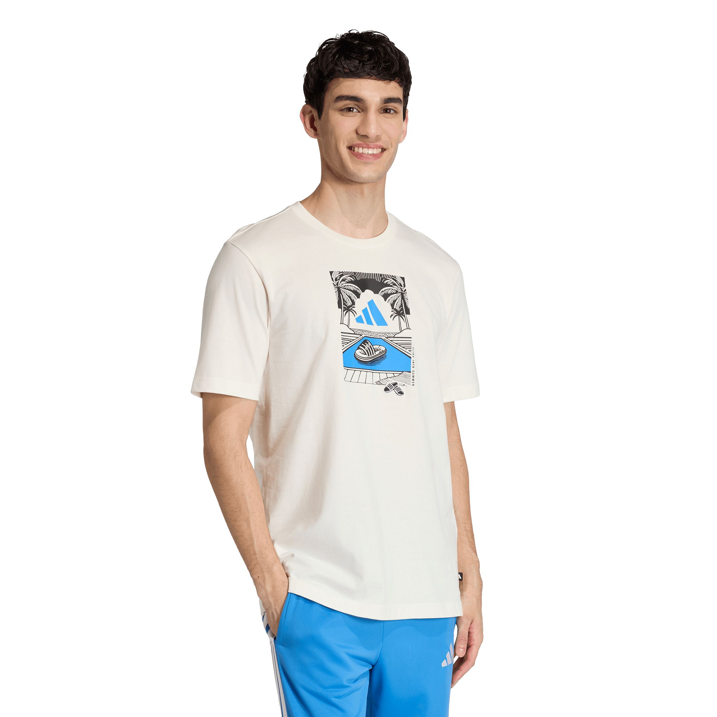 adidas Men's Summer Slide Relax Graphic Short Sleeve T-Shirt