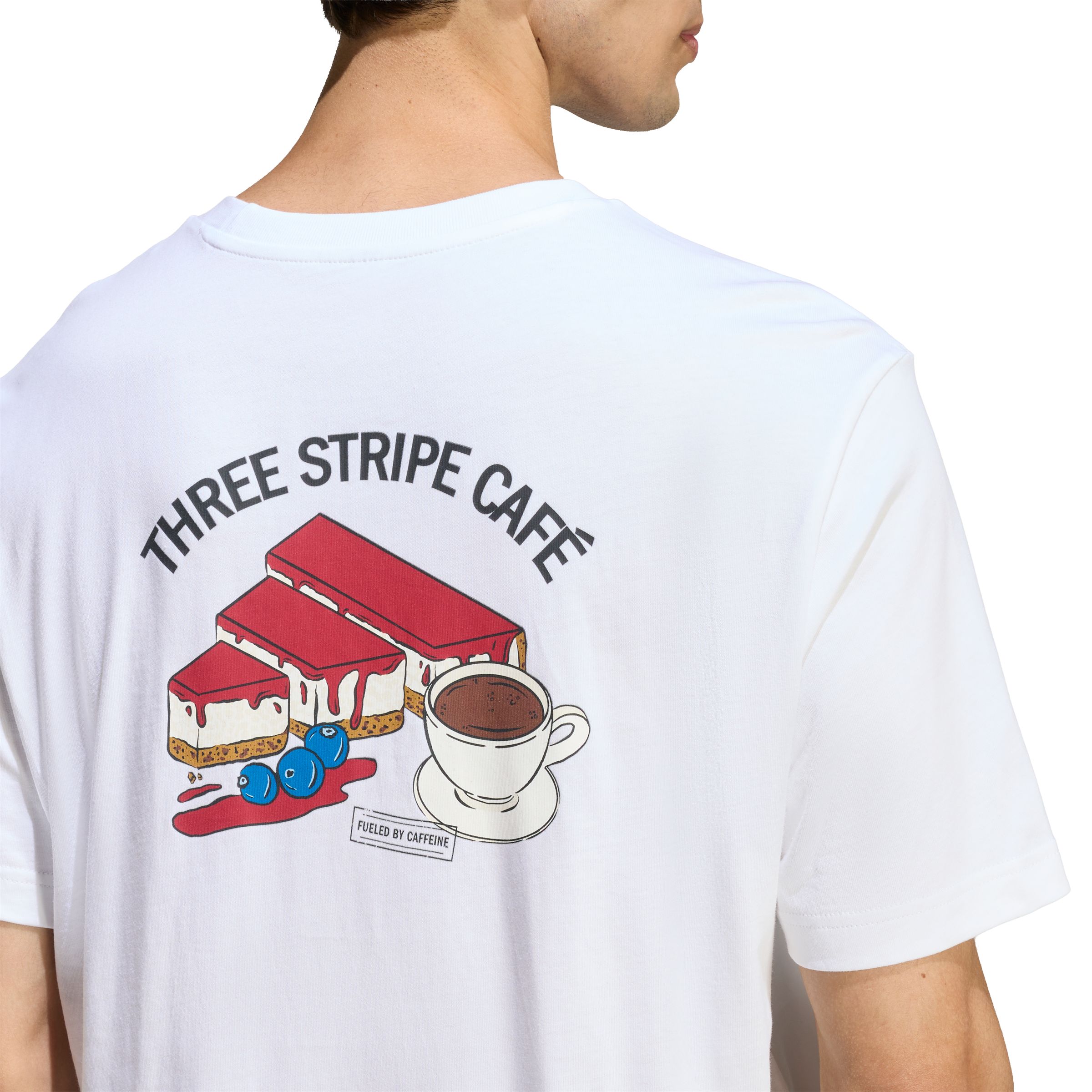 adidas Men's Coffee Cafe Cheesecake Graphic Short Sleeve T-Shirt