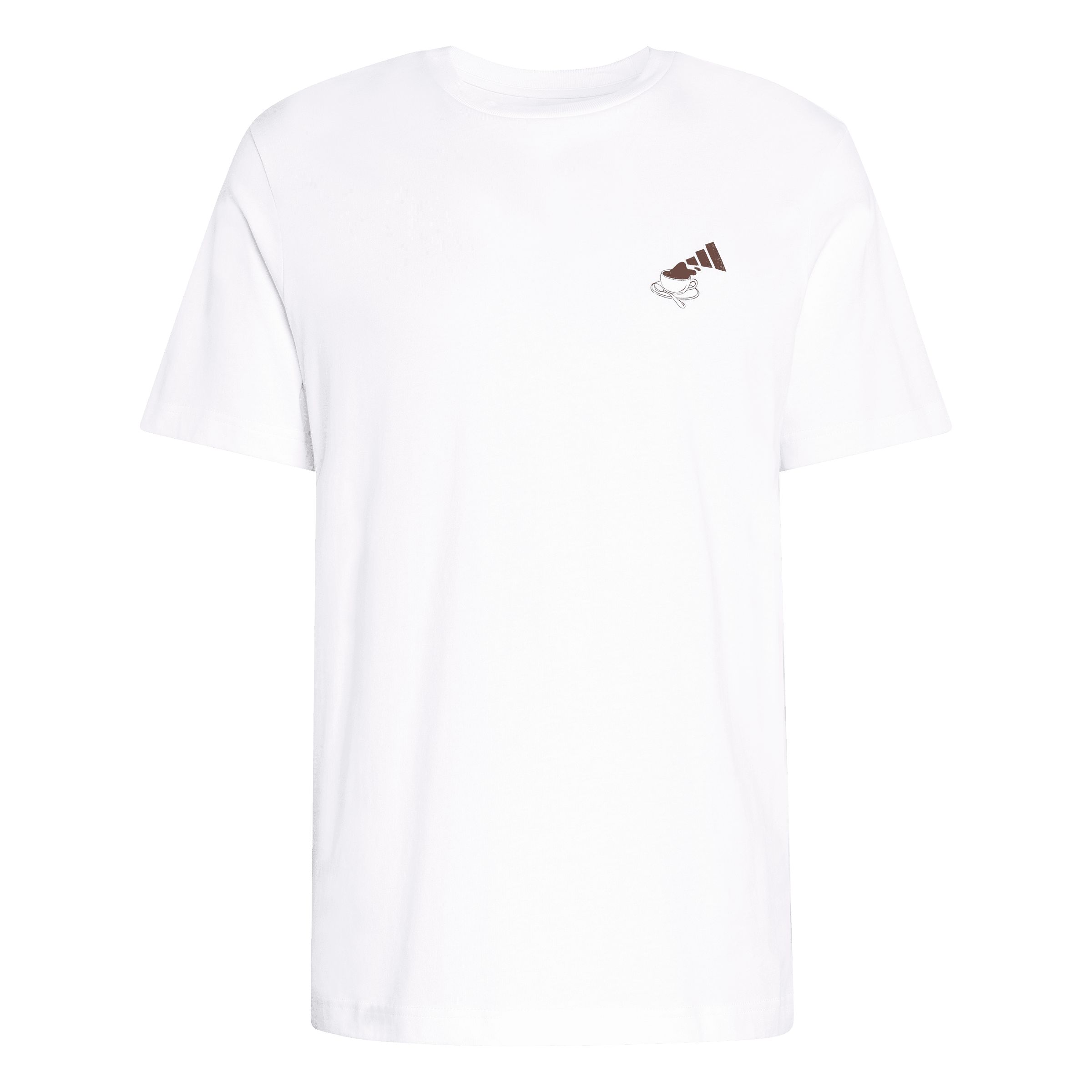 adidas Men's Coffee Cafe Cheesecake Graphic Short Sleeve T-Shirt