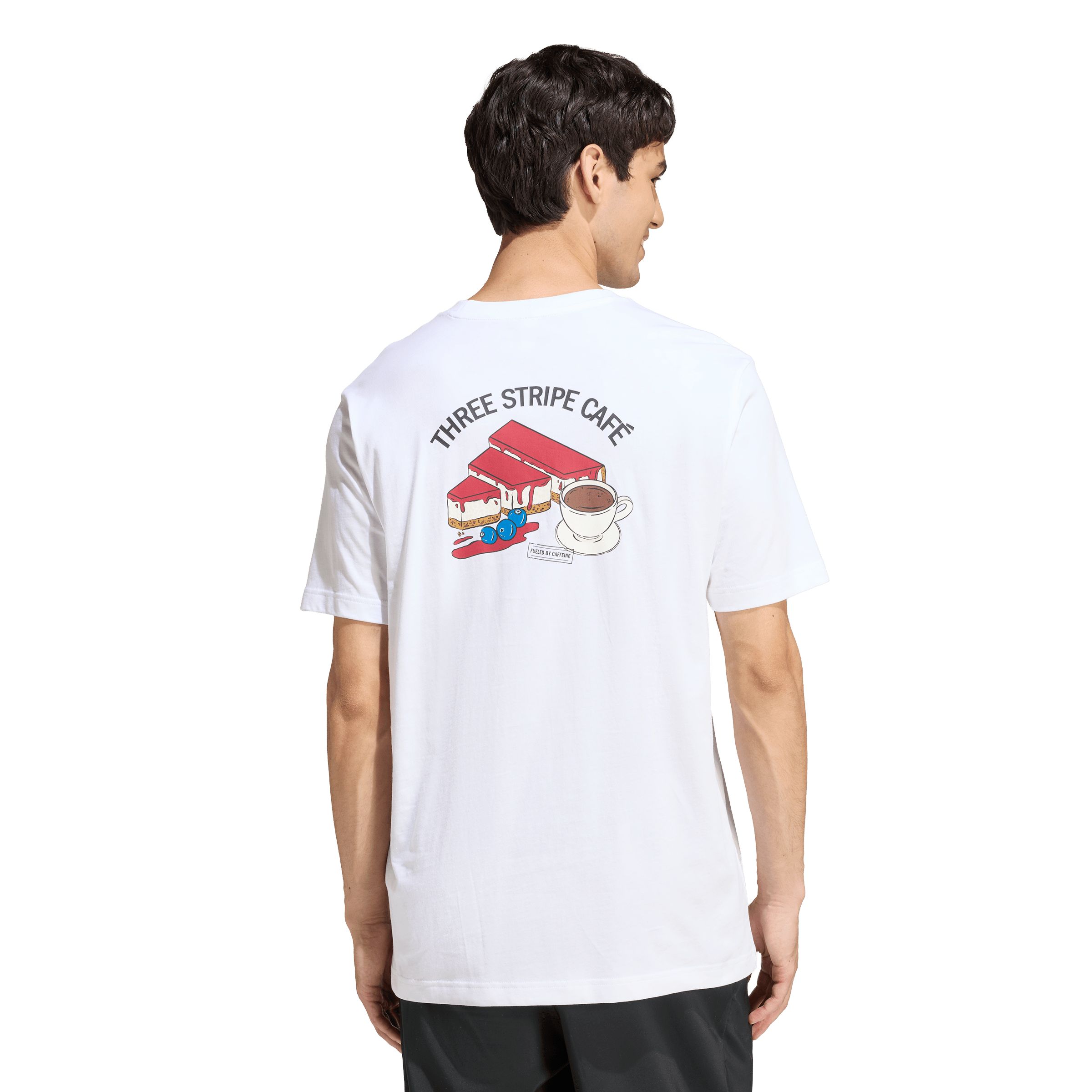 adidas Men's Coffee Cafe Cheesecake Graphic Short Sleeve T-Shirt