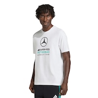 adidas Men's Mercedes - AMG Petronas F1 Team DNA Graphic Short Sleeve T-Shirt Front_Angled_Left