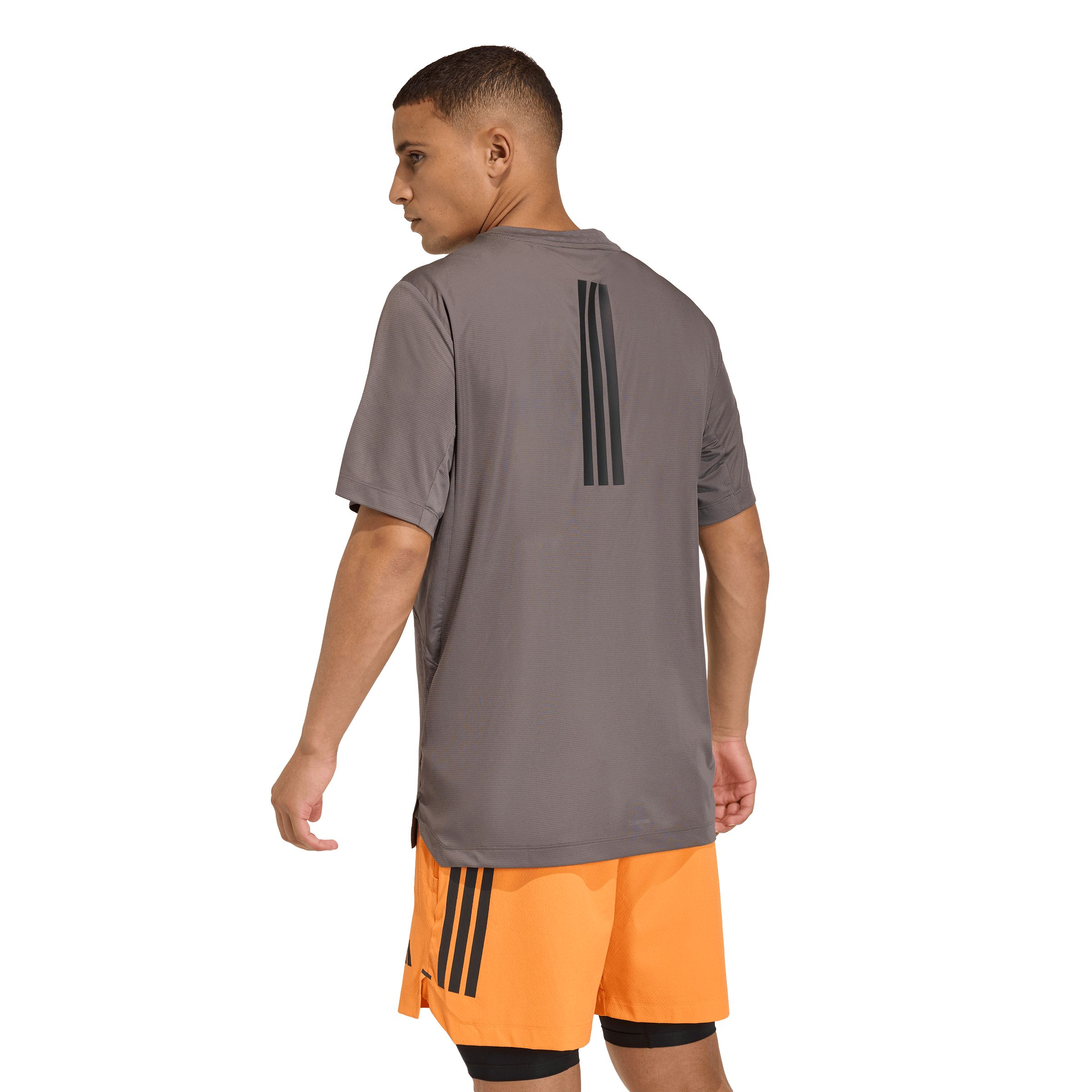 adidas Men's D4T PrimeLift 3-Stripe Short Sleeve T-Shirt