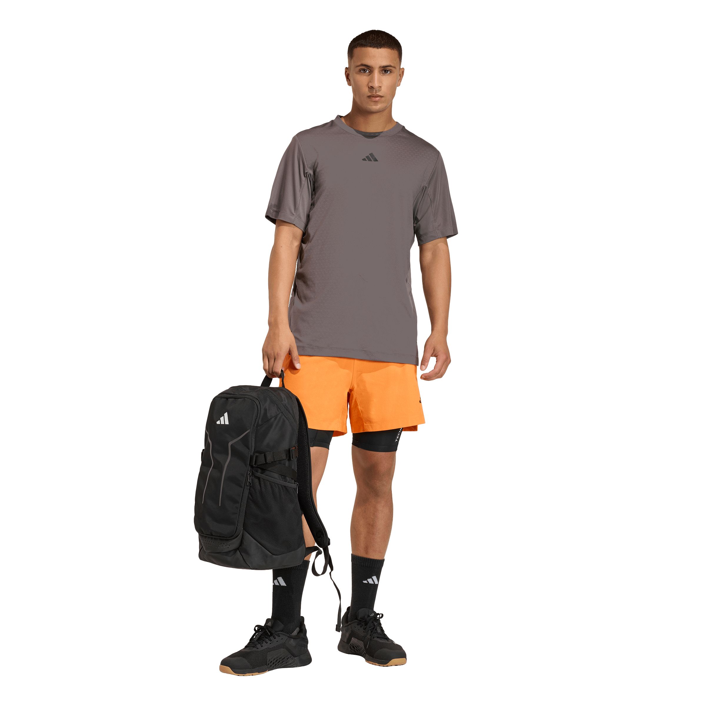 adidas Men's D4T PrimeLift 3-Stripe Short Sleeve T-Shirt