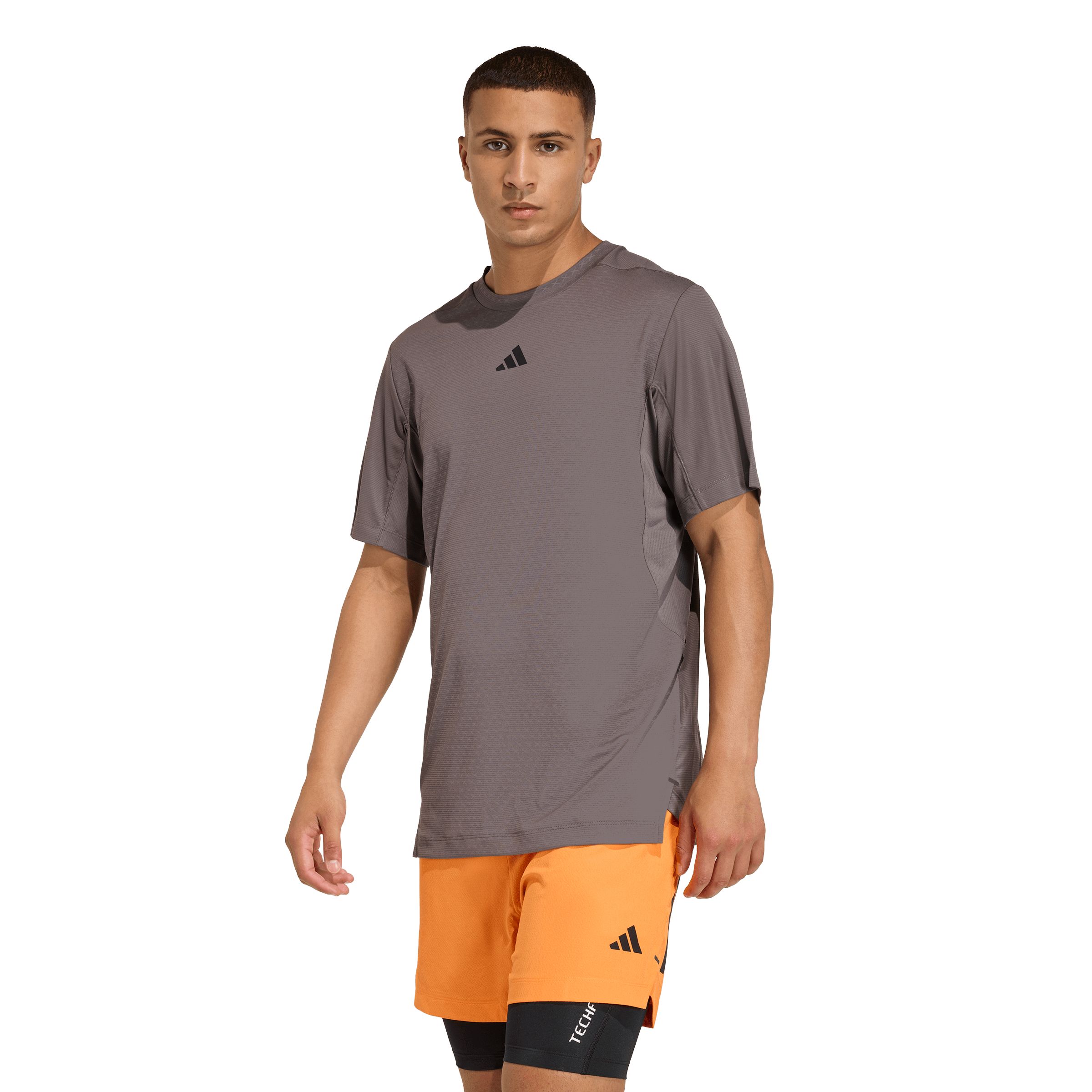 adidas Men's D4T PrimeLift 3-Stripe Short Sleeve T-Shirt