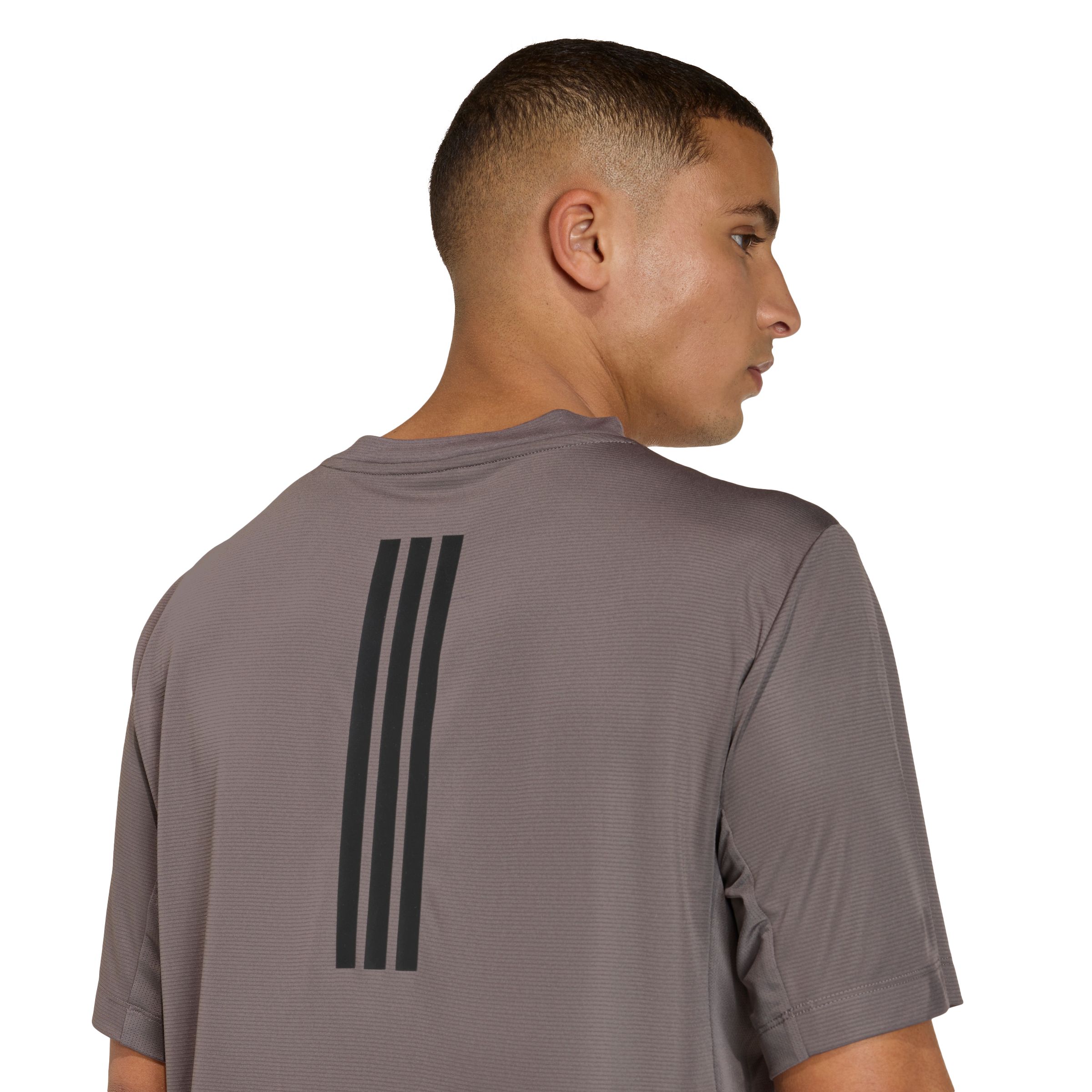 adidas Men's D4T PrimeLift 3-Stripe Short Sleeve T-Shirt