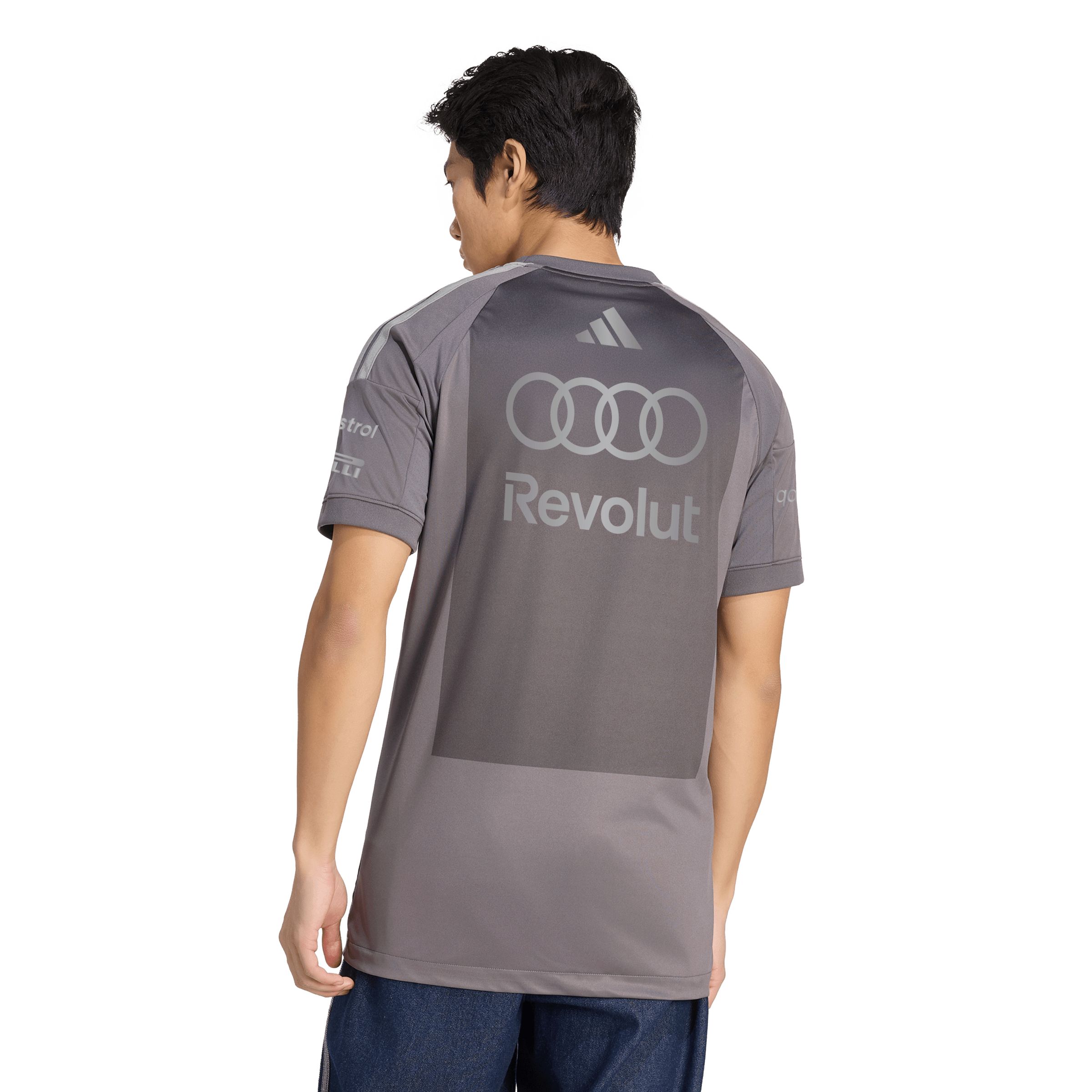 adidas Men's Audi Revolut F1 Team Driver Short Sleeve Replica Jersey