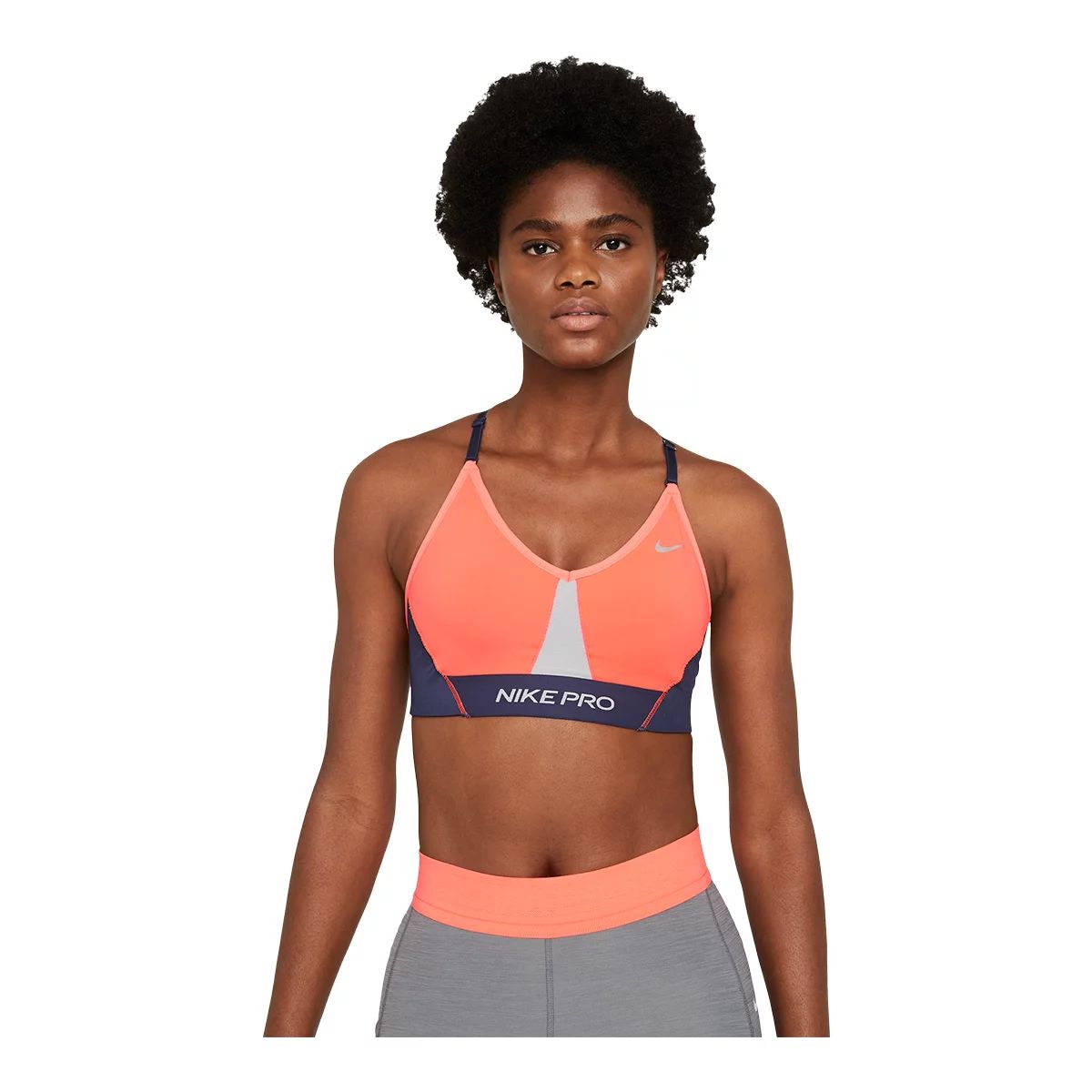 Neon orange clearance nike sports bra