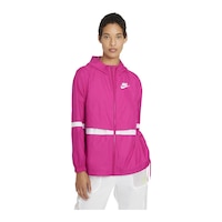 Nike Sportswear Women's Woven Jacket Front_Three_Fourths_Angled_Right