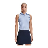 Under Armour Golf Women's Iso-Chill Sleeveless Polo Front_Flat