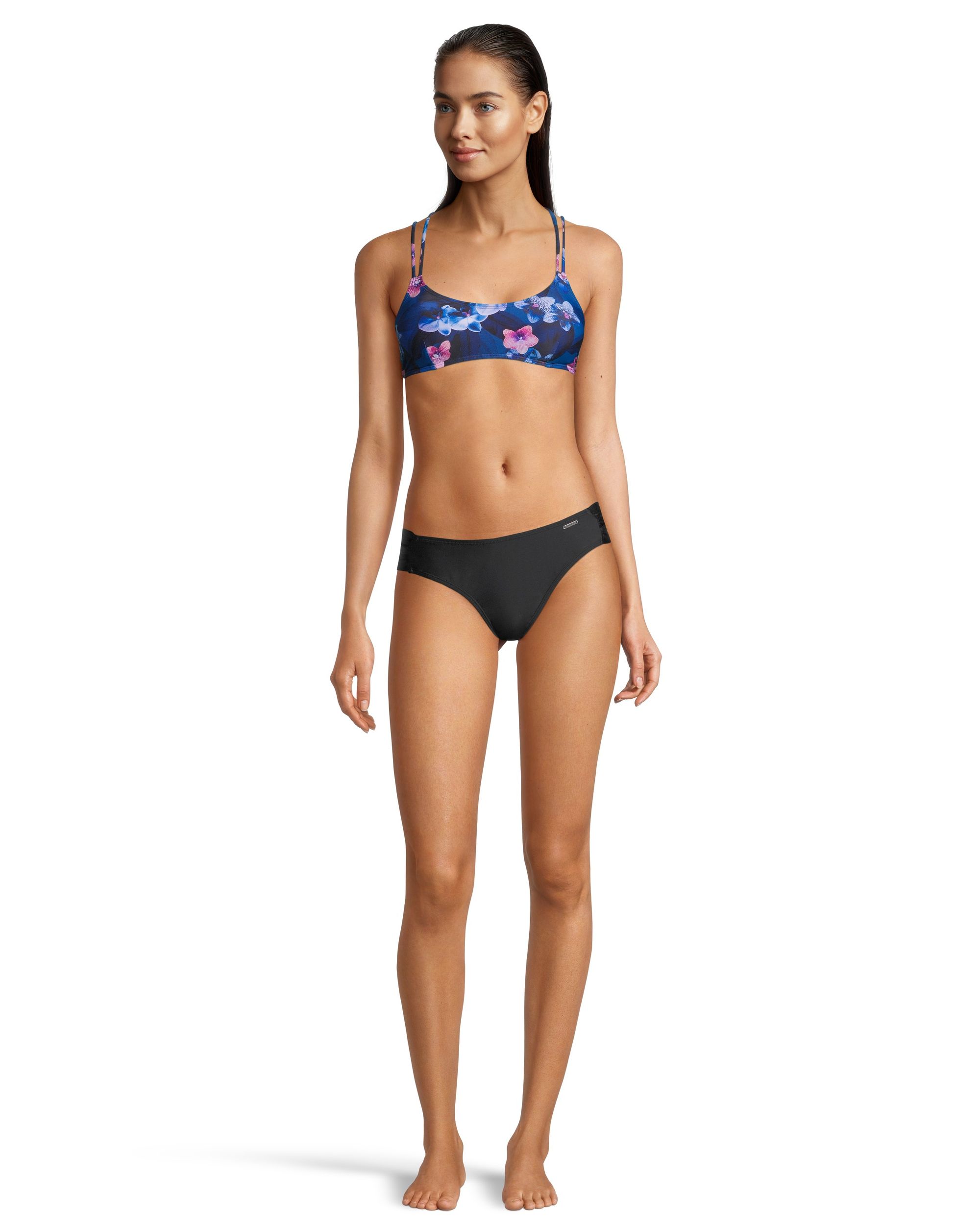 Ripzone Women's Antigua Floral Athletic Swimsuit Bikini Top, Sport