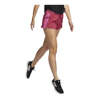 adidas Women's Sportswear 3-Stripe Knit Shorts Front_Angled_Right