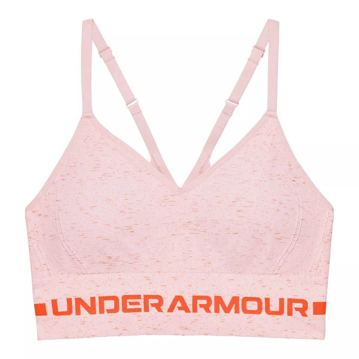 Red Under Armour Womens UA Seamless Low Long Sports Bra - Get The