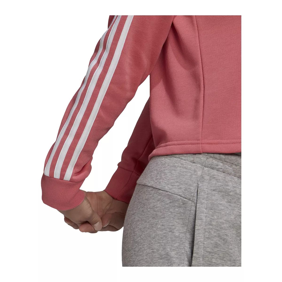 adidas Women's 3-Stripe Cropped Hoodie
