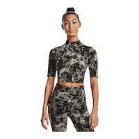 Under Armour Women's Meridian Printed Crop T Shirt Front_Flat