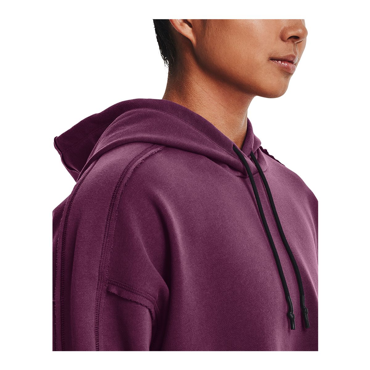 Under Armour Women's Heavy Terry Crop Pullover Cropped Hoodie, Moisture-Wicking