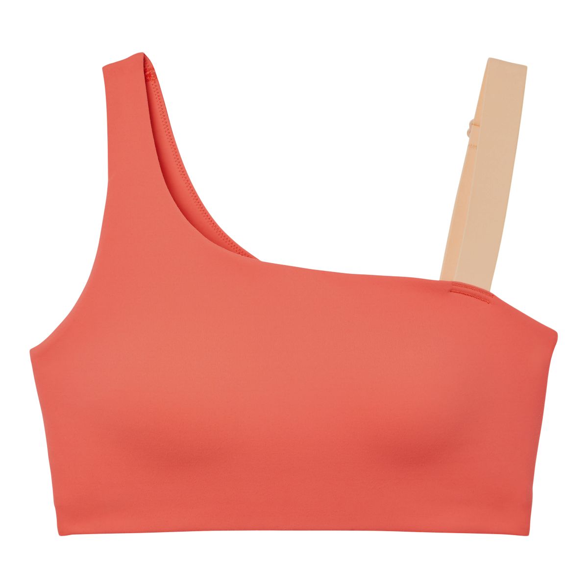FWD Women's Push Asymmetrical Sports Bra, Medium Impact, Removable Pads