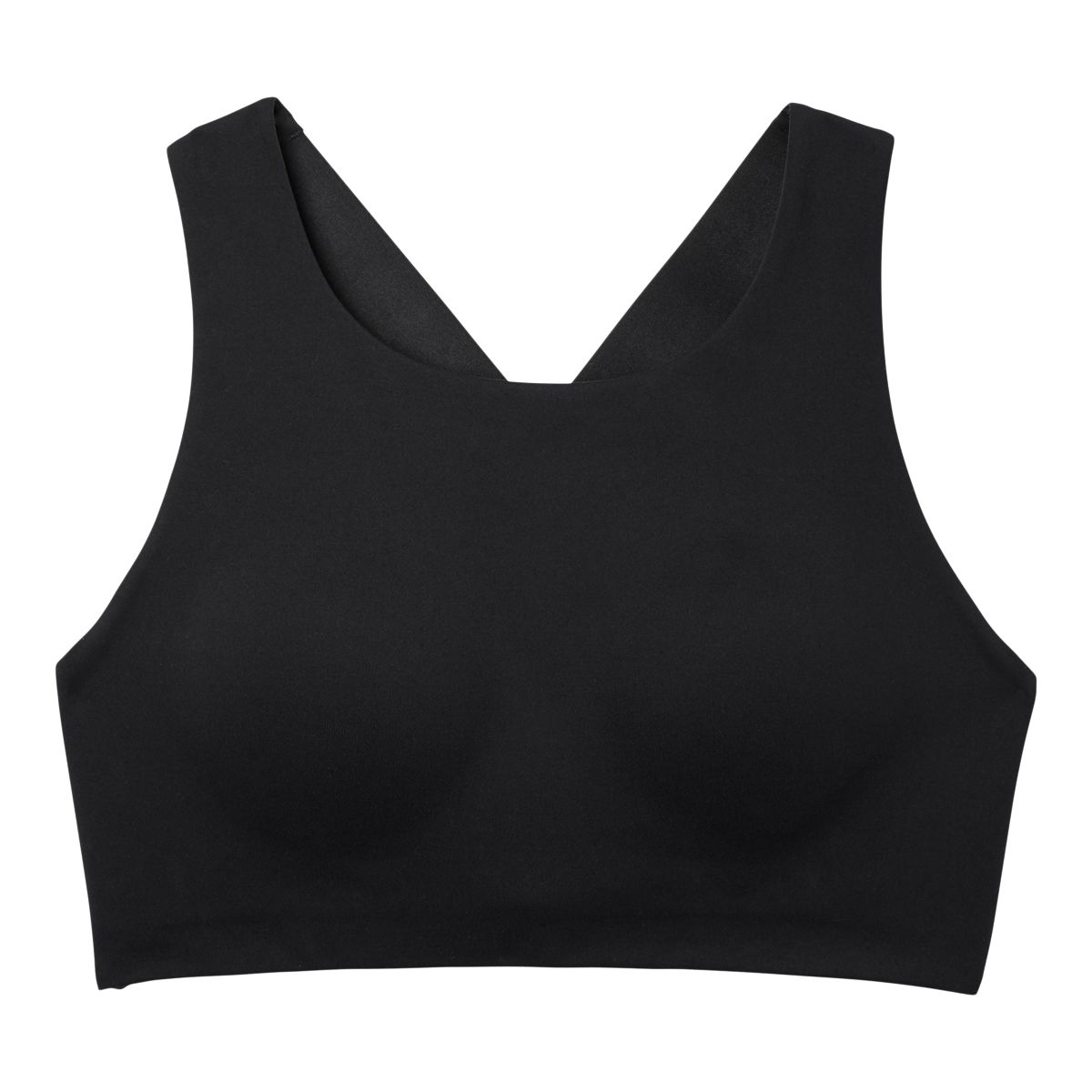 adidas Training mid-support sports bra with branded back straps in black