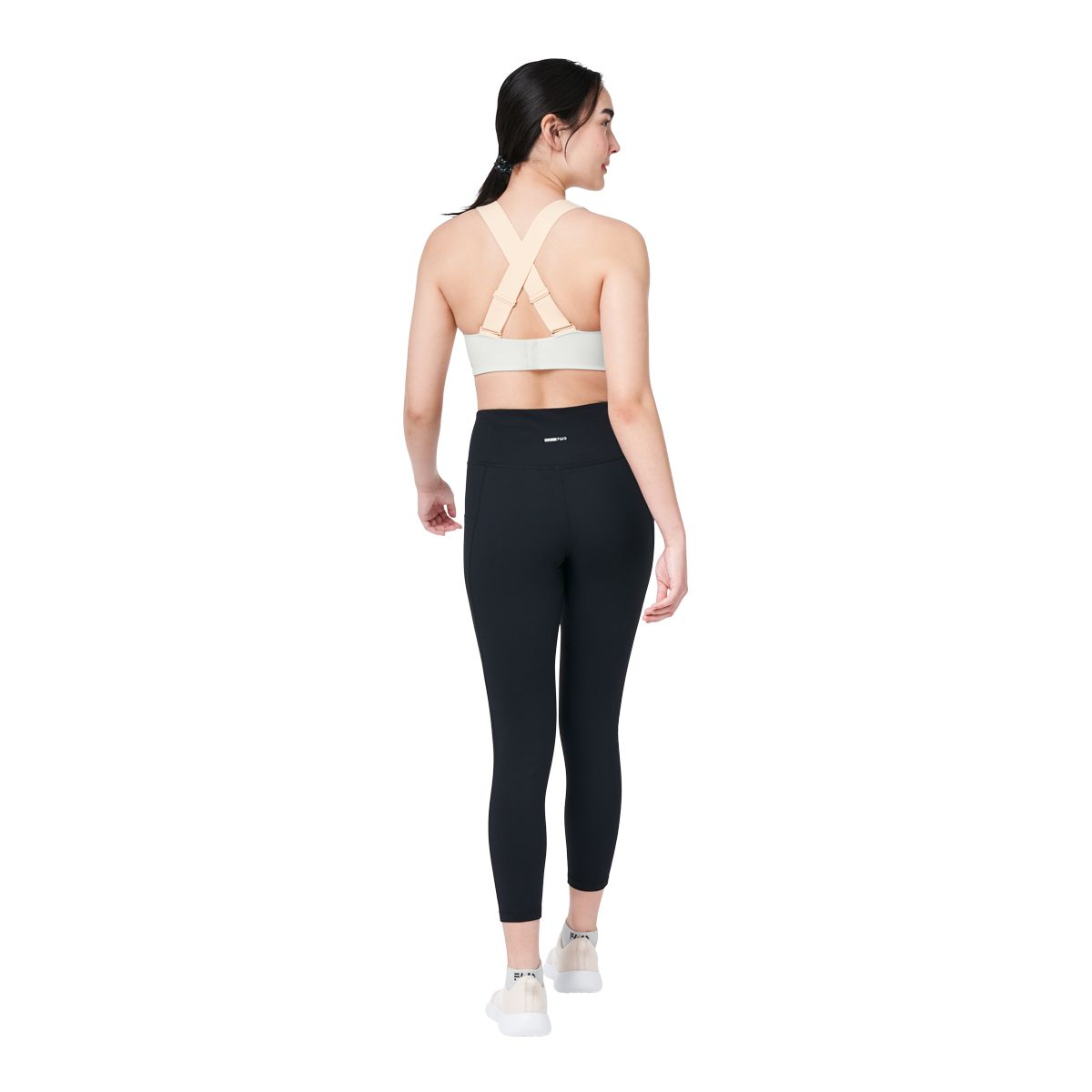 FWD Women's Push Multi-Strap Sports Bra, Medium Impact, Removable Pads