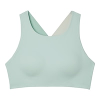 FWD Women's Push Multi-Strap Sports Bra, Medium Impact, Removable Pads Front_Flat