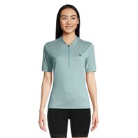 Diamondback Women's Half Zip Cycling Jersey, Relaxed Fit Front_Flat