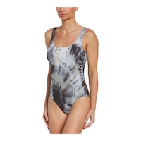 Nike Women's Tie Dye U-Back One Piece Swimsuit/Bathing Suit, Sport Front_Angled_Left