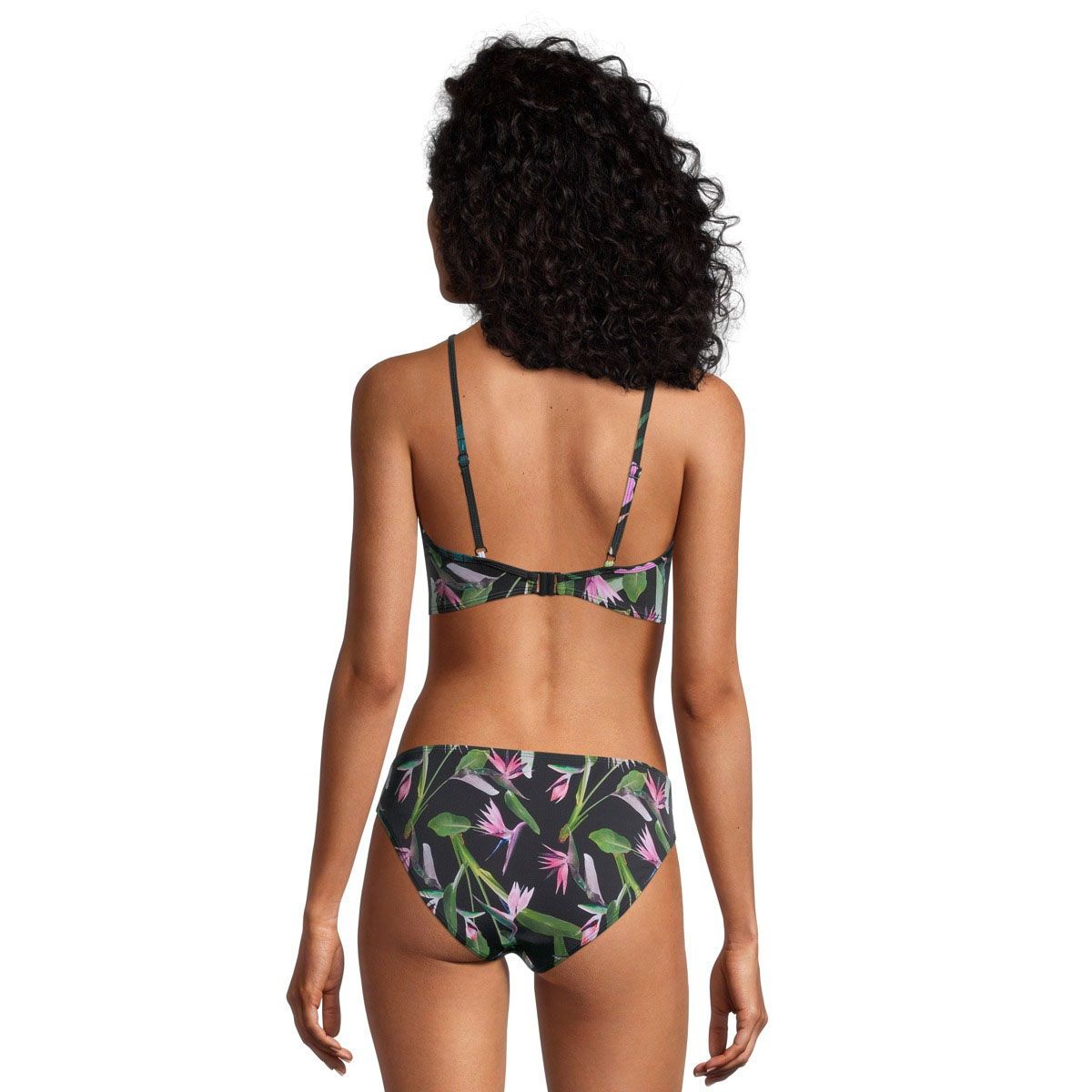 Ripzone Women's Stacey Floral High Neck Swimsuit Bikini Top, Beach
