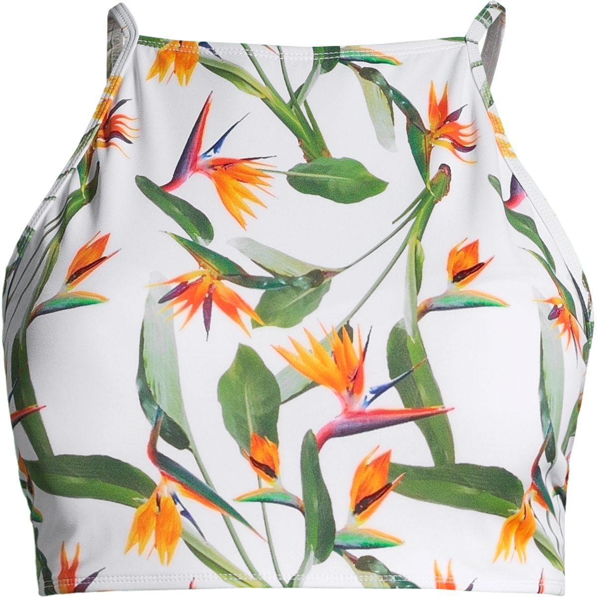 Ripzone Women's Stacey Floral High Neck Swimsuit Bikini Top, Beach