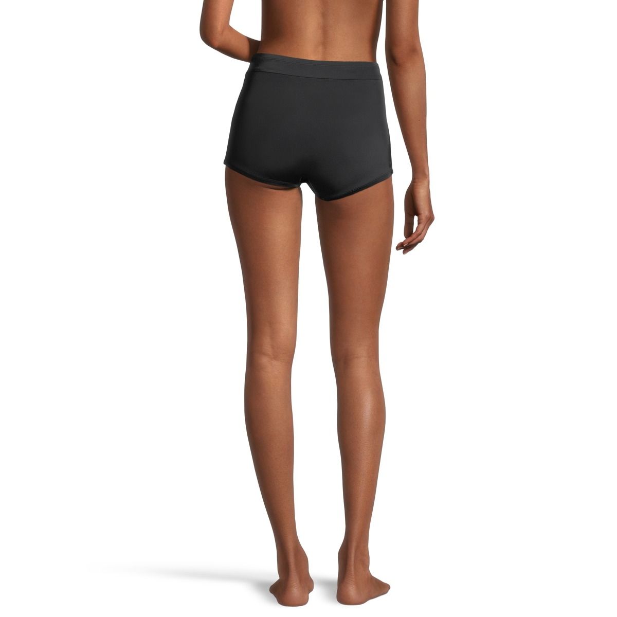 Ripzone Women's Solid Moon High Waisted Boy Short Swimsuit Bikini 
