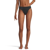 Ripzone Women's Solid Marla Ruched Swimsuit Bikini Bottom Front_Flat