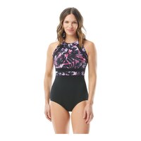 Gabar Women's Tiedye Twist Bra One Piece Swimsuit/Bathing Suit, Sport, Tummy Control Front_Flat