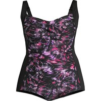 Gabar Women's Plus Size Tiedye Twist Bra One Piece Swimsuit Front_Flat