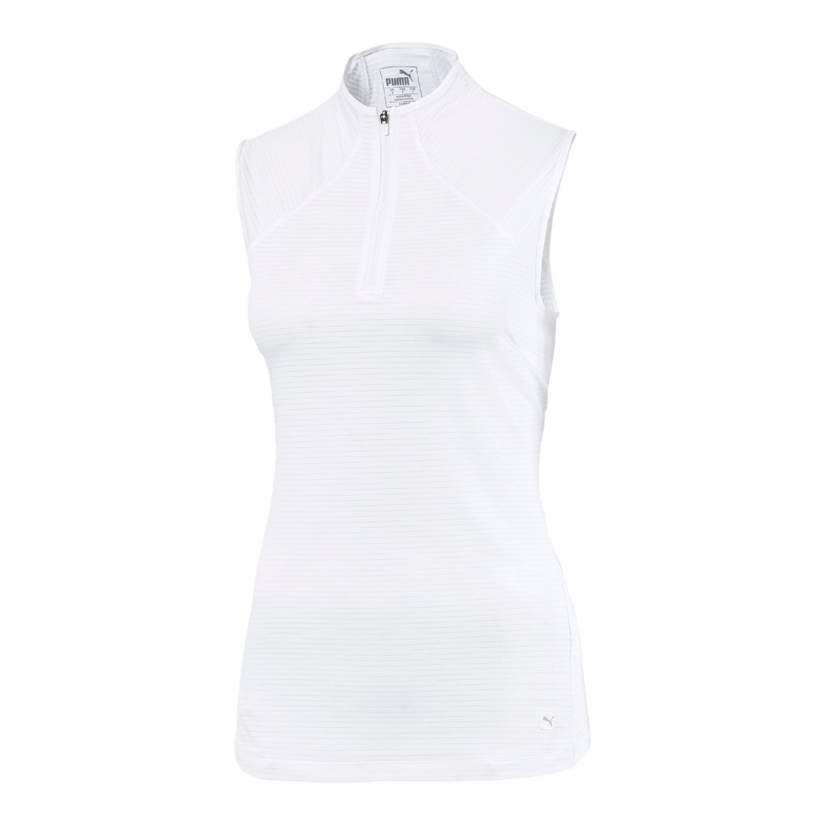 PUMA Golf Women's Daily Mock neck Sleeveless Polo T Shirt, Mock Neck