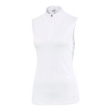 PUMA Golf Women's Daily Mock neck Sleeveless Polo T Shirt, Mock Neck Front_Angled_Left