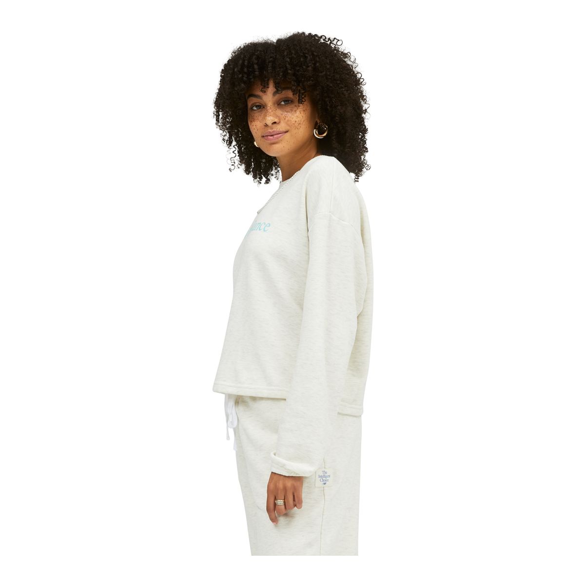 New Balance Women's Essentials Pure Balance Crewneck Fleece Sweatshirt, Relaxed Fit