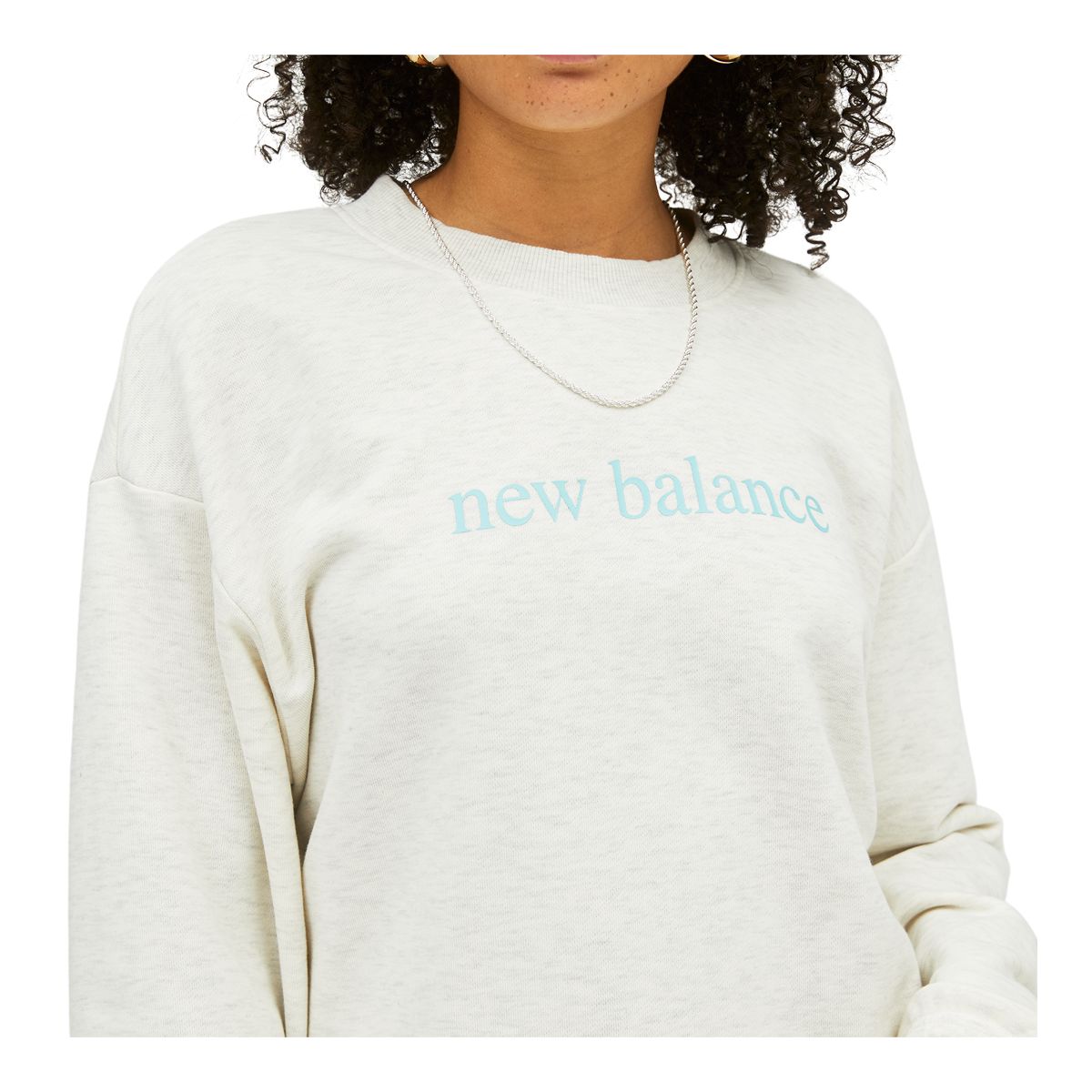 New Balance Women's Essentials Pure Balance Crewneck Fleece Sweatshirt, Relaxed Fit