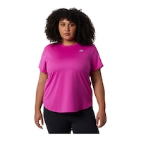 New Balance Women's Plus Size Run Accelerate Graphic T Shirt Front_Flat