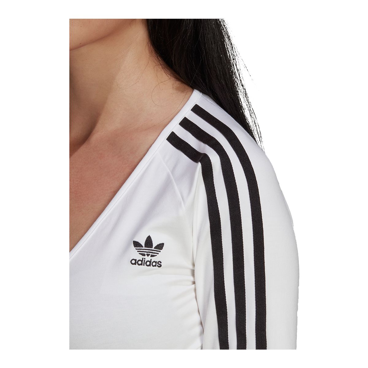 adidas Originals Women's Long Sleeve Crop Top Shirt, Slim Fit