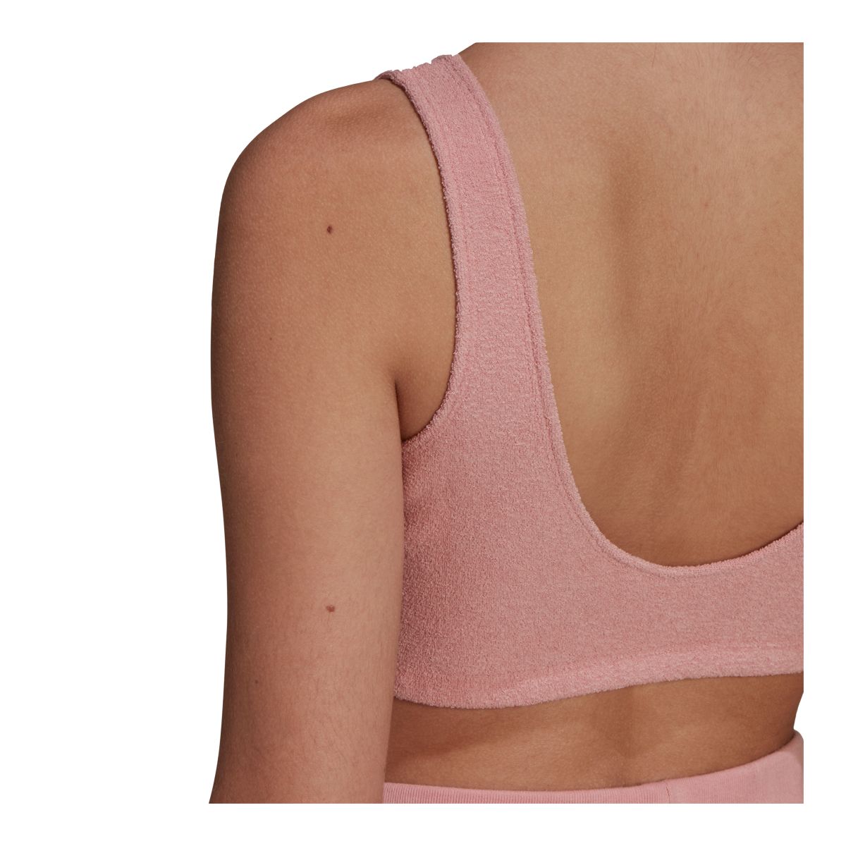 adidas Originals Women's Crop Tank Top, Slim Fit, Sleeveless, Open Back, Cotton, Sports