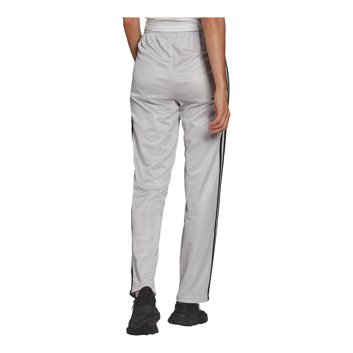 adidas Originals Women's Silver Track Pants, Casual, Lounge, Loose Fit, High Rise