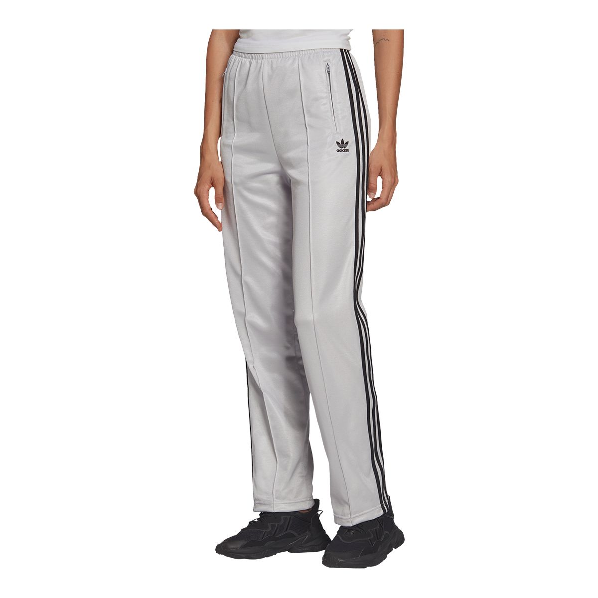 adidas Originals Women's Silver Track Pants, Casual, Lounge, Loose Fit, High Rise