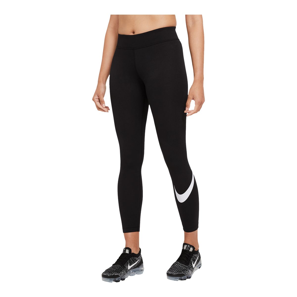 Nike Womens Essential Swoosh Leggings - Red