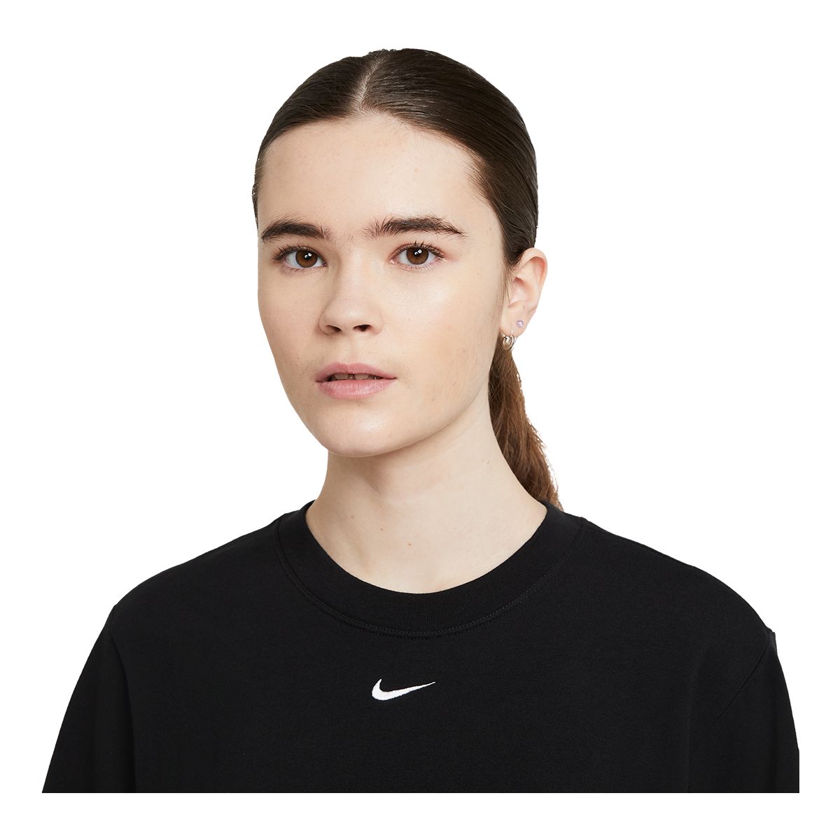 Nike Women's Essentials Boxy Cotton T Shirt, Relaxed Fit