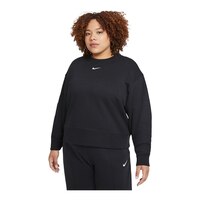 Nike Women's Plus Size Collection Fleece Crop Sweatshirt, Oversized Front_Angled_Left