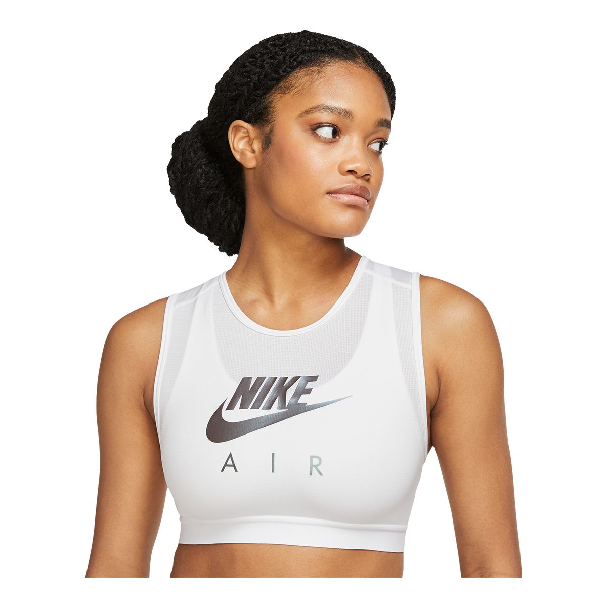 Nike Women's Swoosh Run Air Mesh Sports Bra, Medium Impact