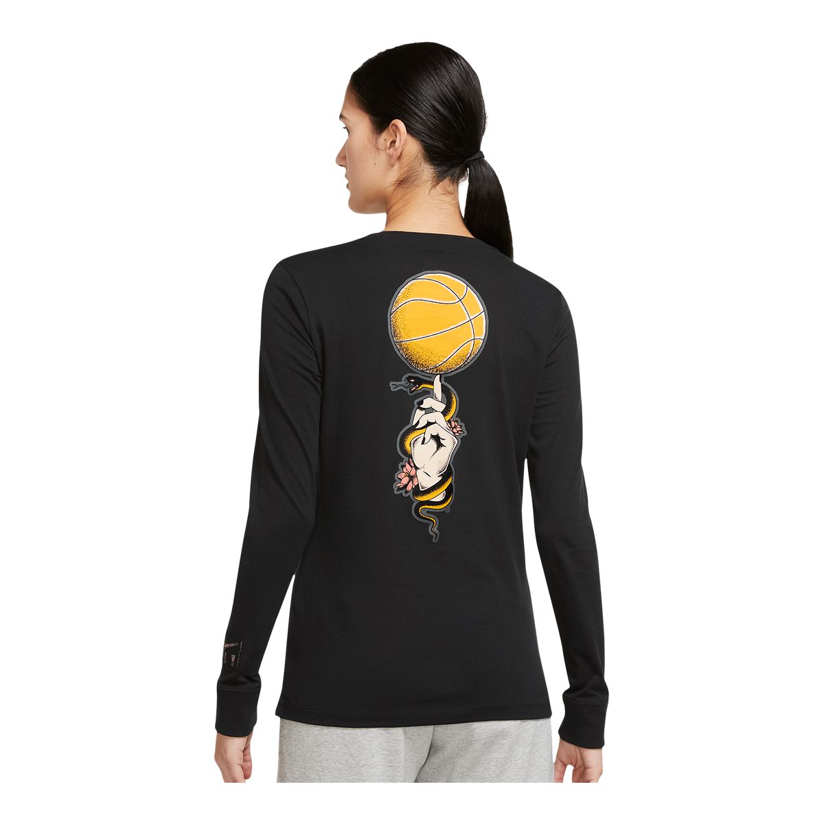 Nike Women's Basketball Verbiage Long Sleeve Cotton T Shirt Sportchek